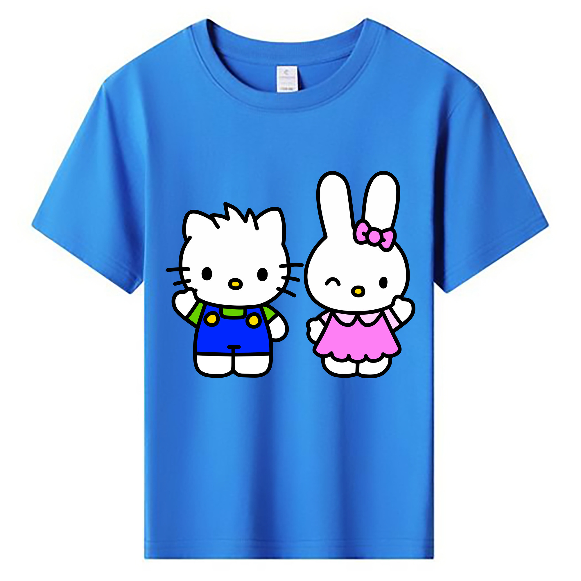 （画像用） Hello Kitty ハローキティ 綿100％キッズTシャツ（フロントプリント）